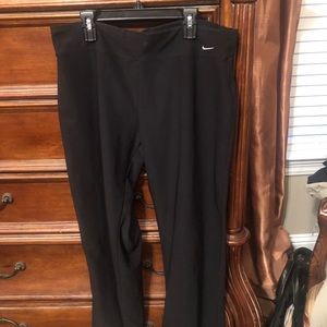Nike yoga pants with straight legs and small flare